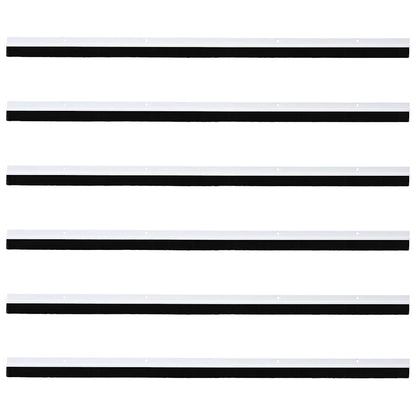 Aufsteck Türbürstendichtungen 6 pcs Weiß 100 cm