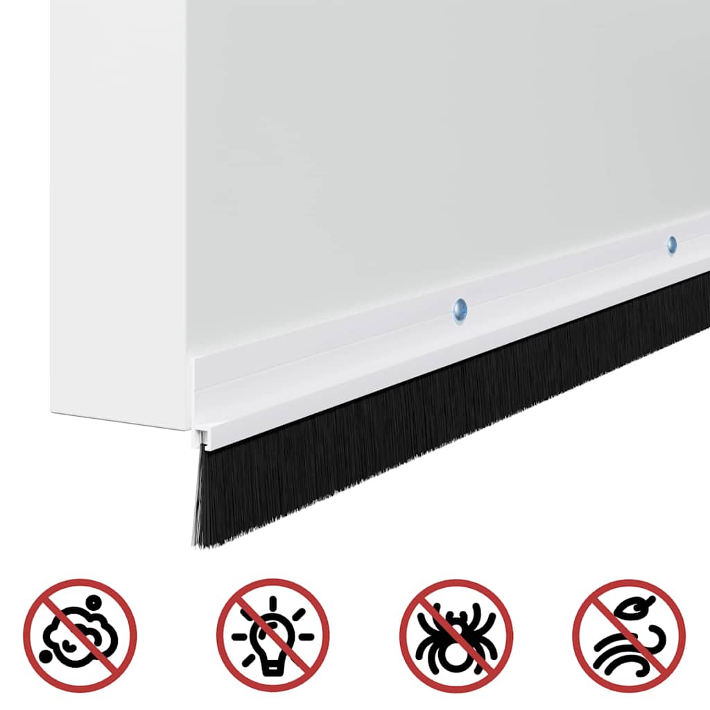 Aufsteck Türbürstendichtungen 6 pcs Weiß 100 cm