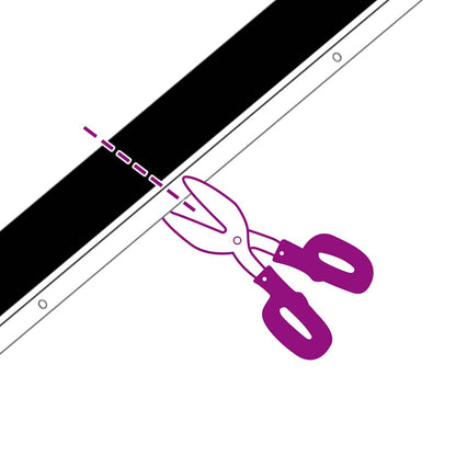 Aufsteck Türbürstendichtungen 6 pcs Weiß 100 cm