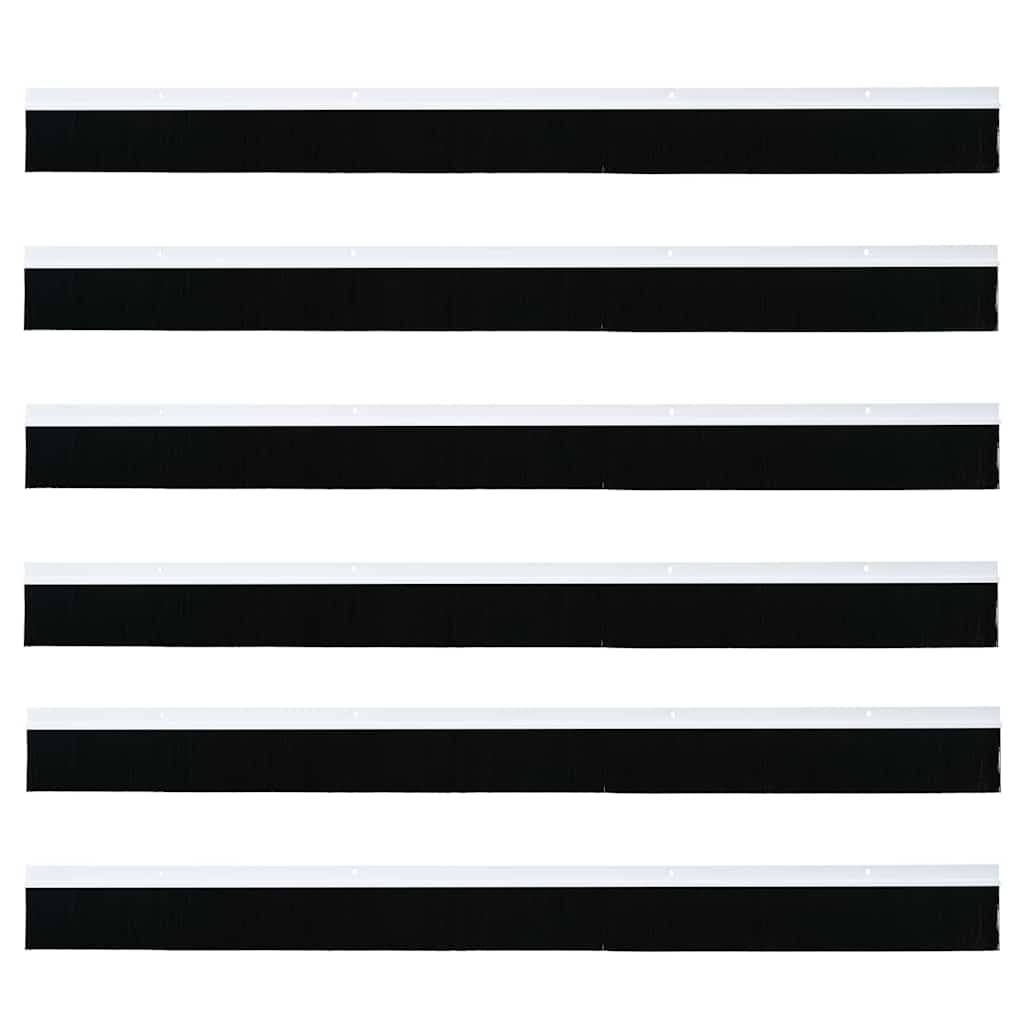 Aufsteck Türbürstendichtungen 6 pcs Weiß 100 cm