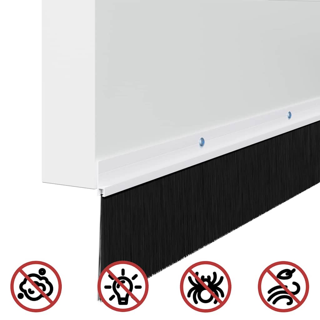 Aufsteck Türbürstendichtungen 6 pcs Weiß 100 cm