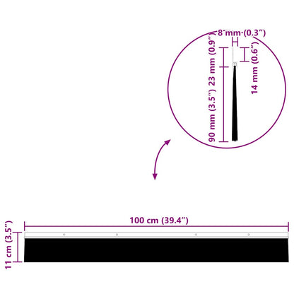 Aufsteck Türbürstendichtungen 6 pcs Weiß 100 cm