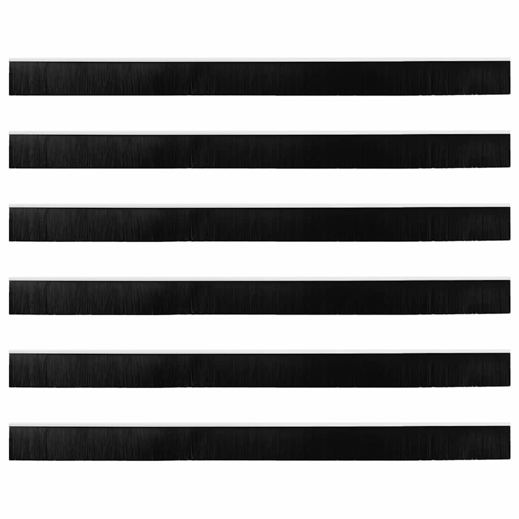 Aufsteck Türbürstendichtungen 6 pcs Weiß 100 cm