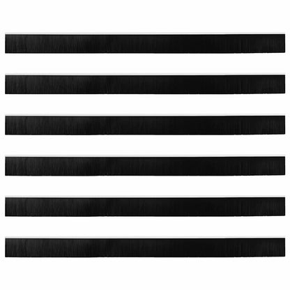 Aufsteck Türbürstendichtungen 6 pcs Weiß 100 cm
