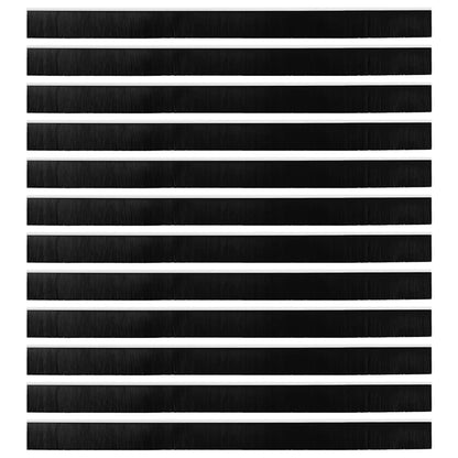 Aufsteck Türbürstendichtungen 12 pcs Weiß 100 cm
