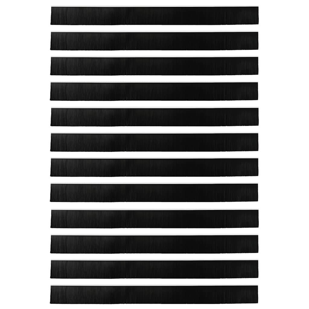 Aufsteck Türbürstendichtungen 12 pcs Weiß 100 cm