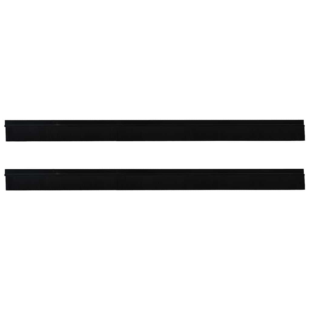 Selbstklebende Türbürstendichtungen 2 pcs Schwarz 100 cm