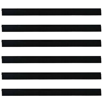 Selbstklebende Türbürstendichtungen 6 pcs Schwarz 100 cm