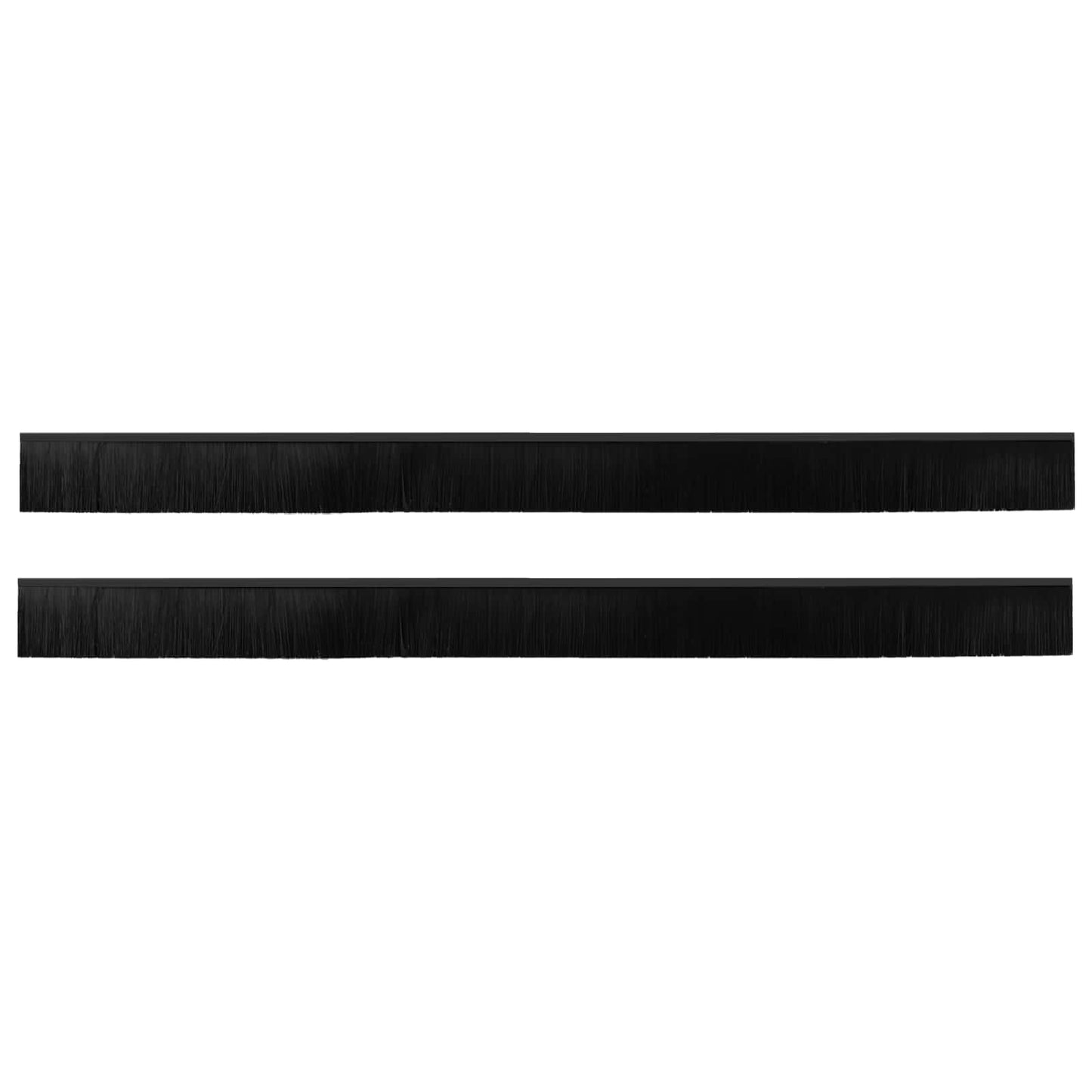 Selbstklebende Türbürstendichtungen 2 pcs Schwarz 100 cm