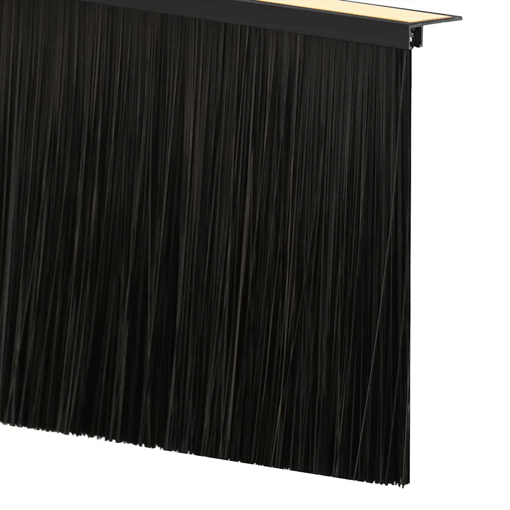 Selbstklebende Türbürstendichtungen 2 pcs Schwarz 100 cm