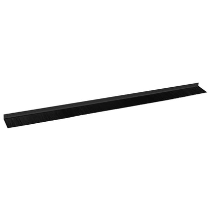 Selbstklebende Türbürstendichtungen 6 pcs Schwarz 100 cm
