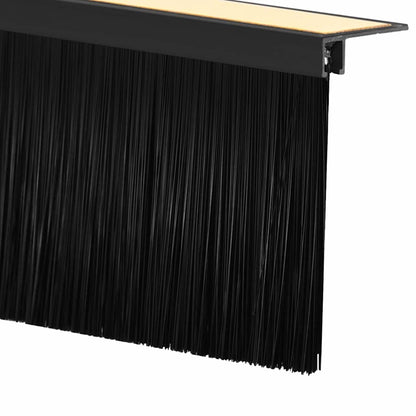 Selbstklebende Türbürstendichtungen 12 pcs Schwarz 100 cm