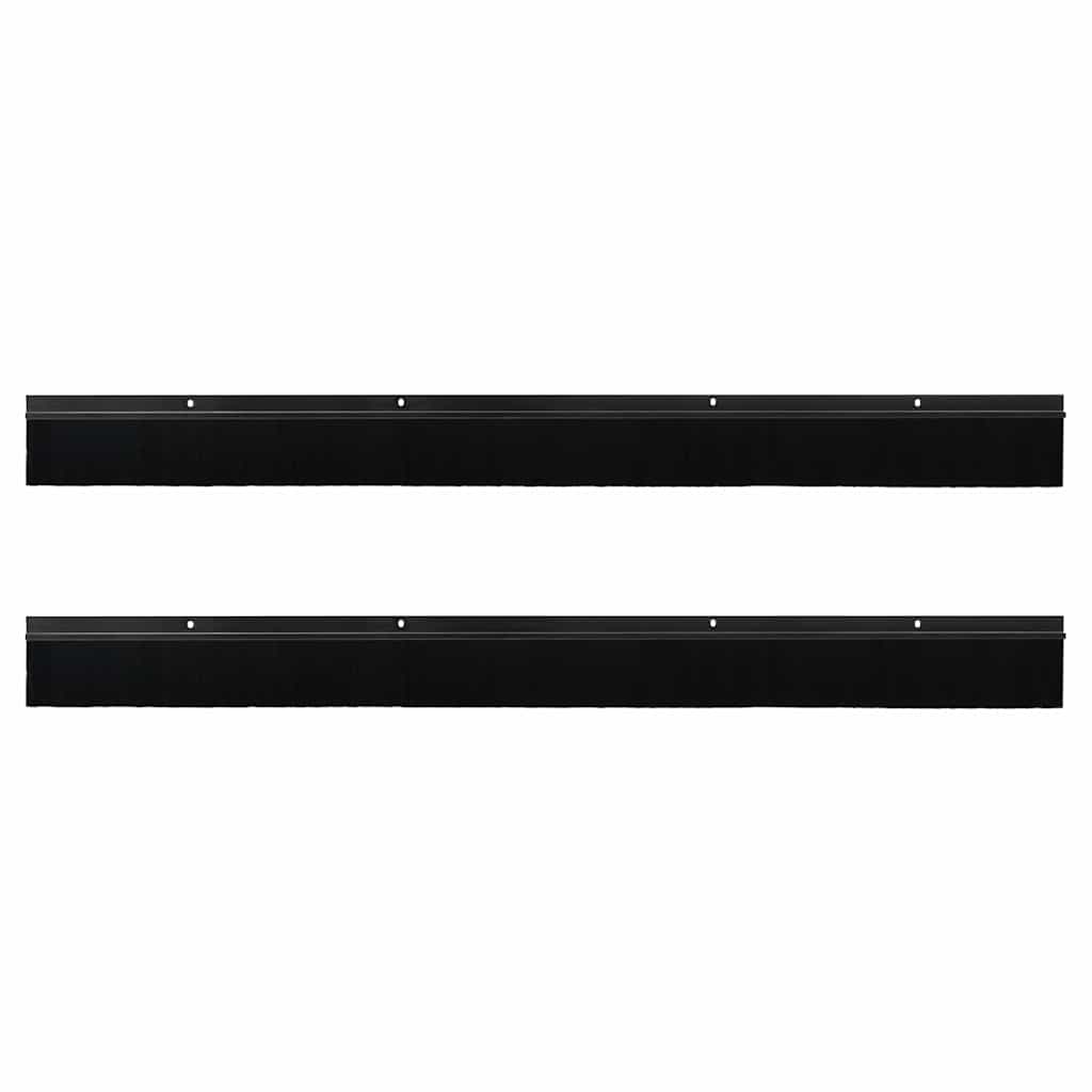 Aufsteck Türbürstendichtungen 2 pcs Schwarz 100 cm
