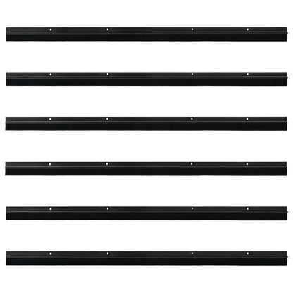 Aufsteck Türbürstendichtungen 6 pcs Schwarz 100 cm