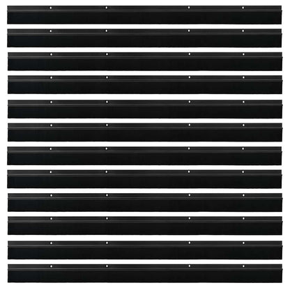 Aufsteck Türbürstendichtungen 12 pcs Schwarz 100 cm