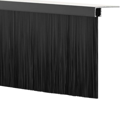 Aufsteck Türbürstendichtungen 2 pcs Schwarz 100 cm
