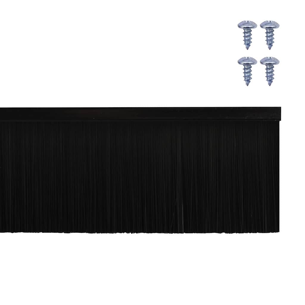 Aufsteck Türbürstendichtungen 2 pcs Schwarz 100 cm