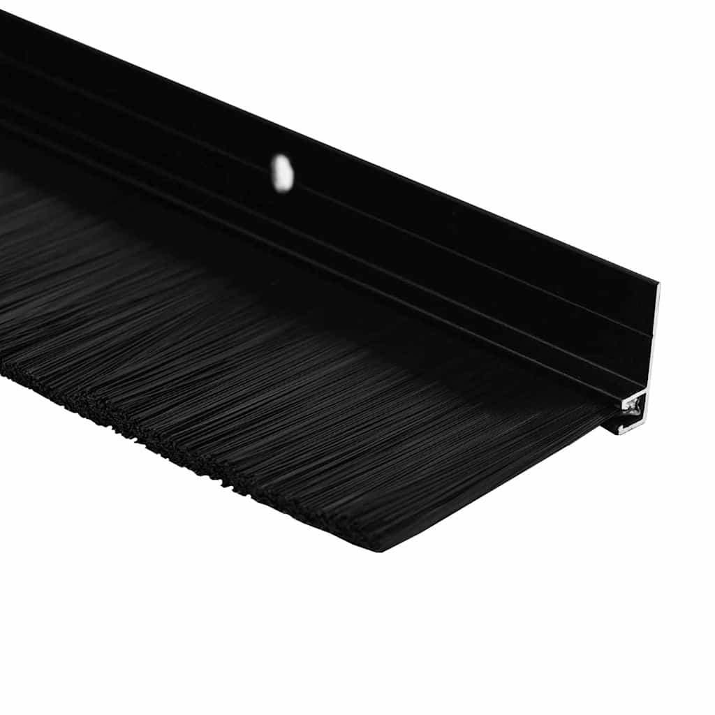 Aufsteck Türbürstendichtungen 12 pcs Schwarz 100 cm