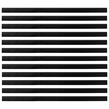 Aufsteck Türbürstendichtungen 12 pcs Schwarz 100 cm