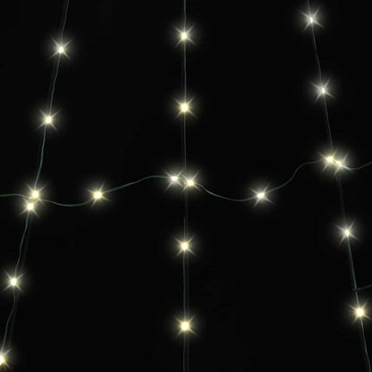 vidaXL LED Weihnachtsbaum mit Erdspießen Warmes Weiß 182 cm Metall