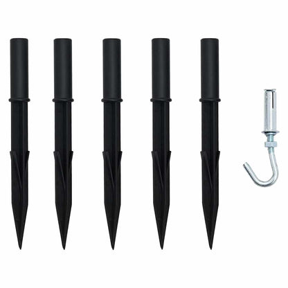 LED Weihnachtsbaum mit Erdspießen Kaltweiß 182 cm Metall