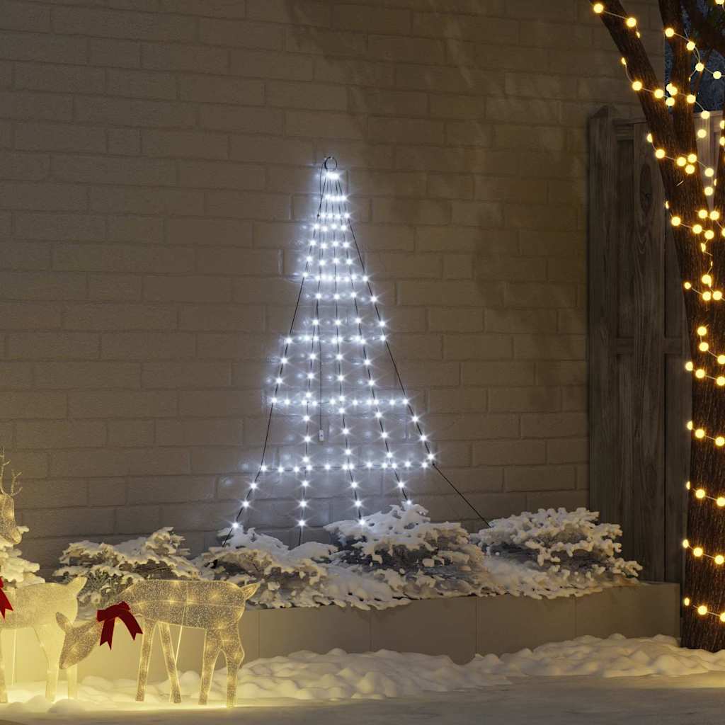 LED Weihnachtsbaum mit Erdspießen Kaltweiß 182 cm Metall