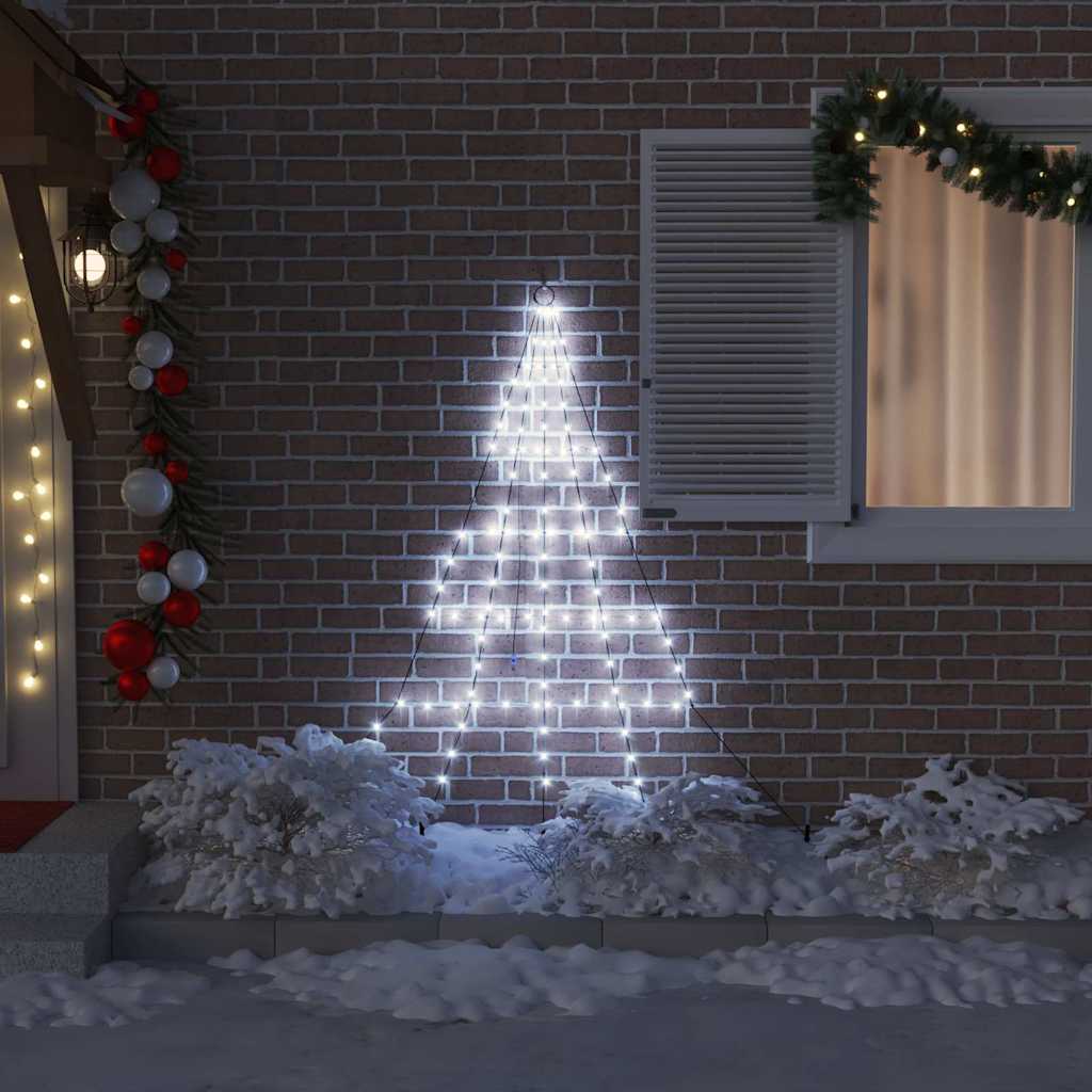LED Weihnachtsbaum mit Erdspießen Kaltweiß 182 cm Metall