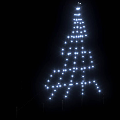 LED Weihnachtsbaum mit Erdspießen Kaltweiß 182 cm Metall