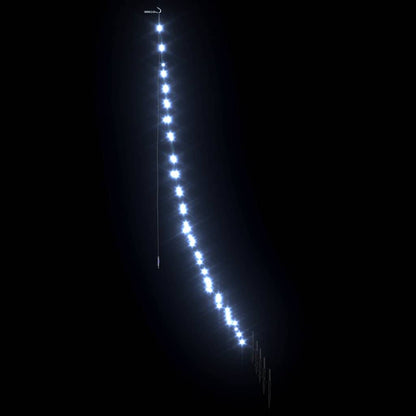 LED Weihnachtsbaum mit Erdspießen Kaltweiß 182 cm Metall
