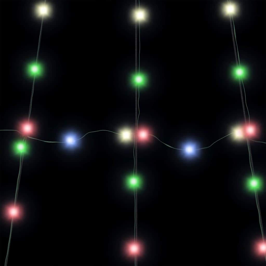 vidaXL LED Weihnachtsbaum mit Erdspießen Mehrfarbig 182 cm Metall