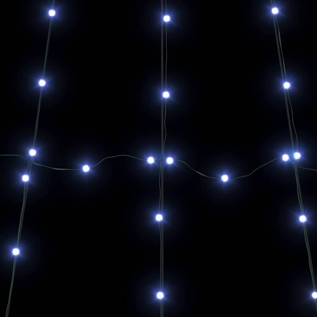 vidaXL LED Weihnachtsbaum mit Erdspießen Blau 182 cm Metall
