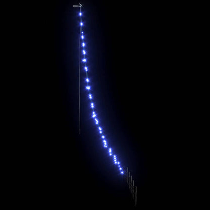 vidaXL LED Weihnachtsbaum mit Erdspießen Blau 182 cm Metall