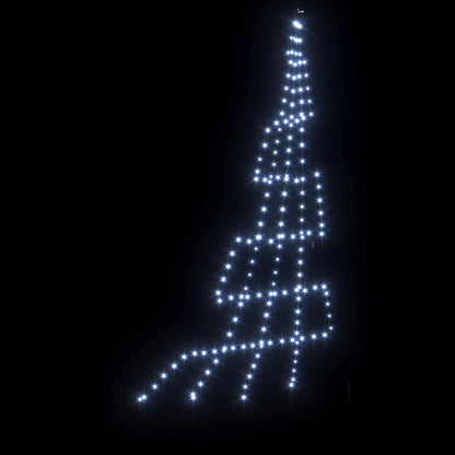 vidaXL LED Weihnachtsbaum mit Erdspießen Kaltweiß 306 cm Metall