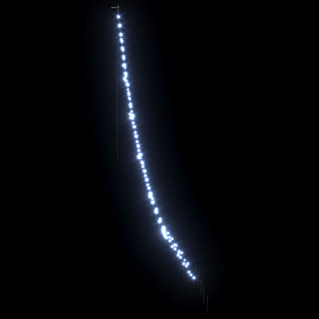 vidaXL LED Weihnachtsbaum mit Erdspießen Kaltweiß 306 cm Metall