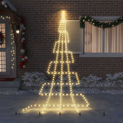 vidaXL LED Weihnachtsbaum mit Erdspießen Warmes Weiß 511 cm Metall