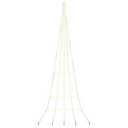 vidaXL LED Weihnachtsbaum mit Erdspießen Warmes Weiß 511 cm Metall