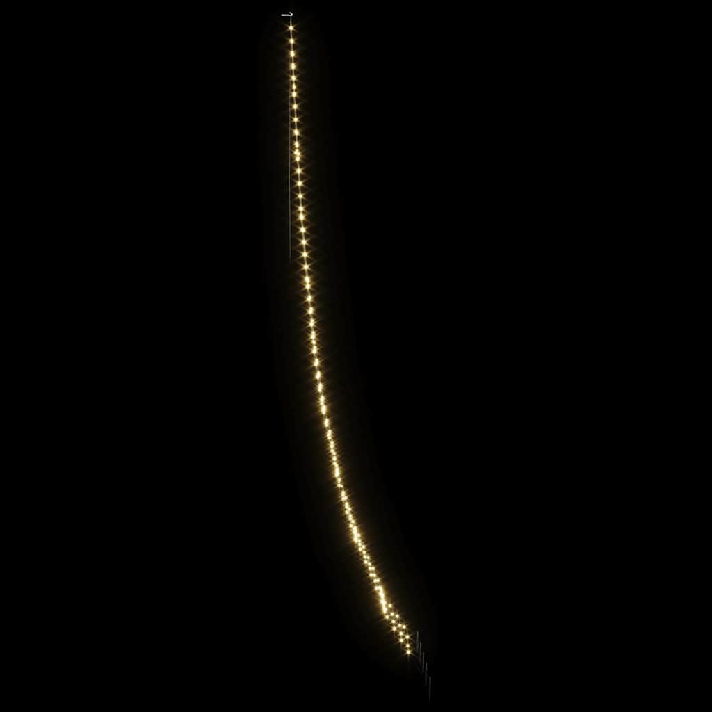 vidaXL LED Weihnachtsbaum mit Erdspießen Warmes Weiß 511 cm Metall