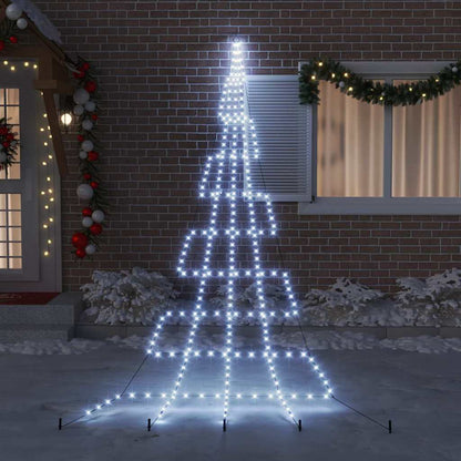 LED Weihnachtsbaum mit Erdspießen Kaltweiß 511 cm Metall