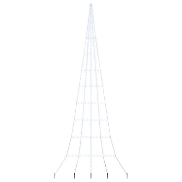 vidaXL LED Weihnachtsbaum mit Erdspießen Kaltweiß 511 cm Metall
