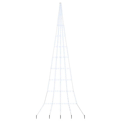 LED Weihnachtsbaum mit Erdspießen Kaltweiß 511 cm Metall