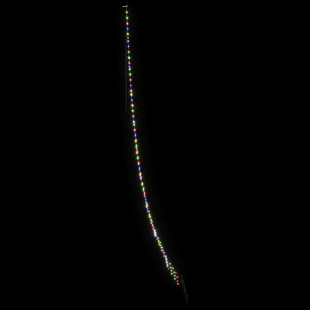 vidaXL LED Weihnachtsbaum mit Erdspießen Mehrfarbig 511 cm Metall