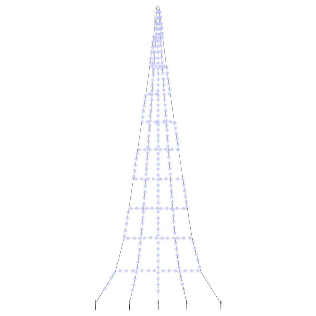 vidaXL LED Weihnachtsbaum mit Erdspießen Blau 511 cm Metall