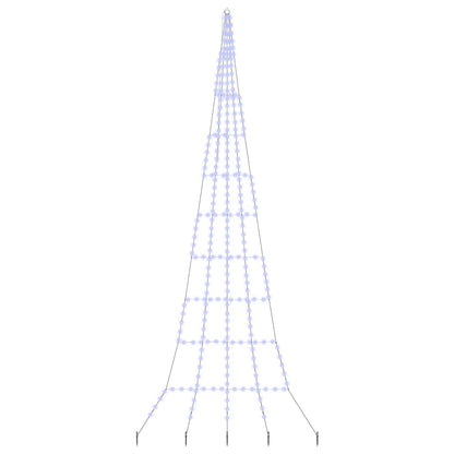 vidaXL LED Weihnachtsbaum mit Erdspießen Blau 511 cm Metall