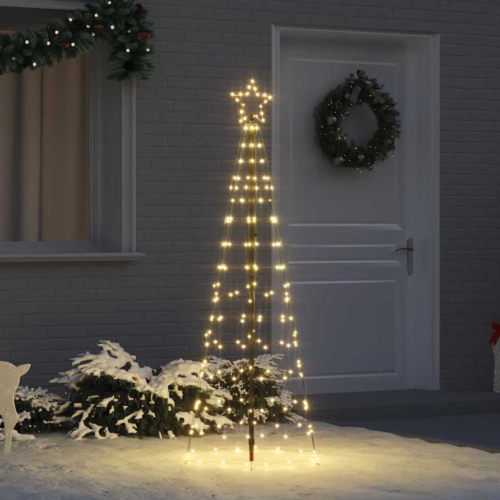 LED Weihnachtsbaum mit Erdspießen Warmes Weiß 250 cm Eisen