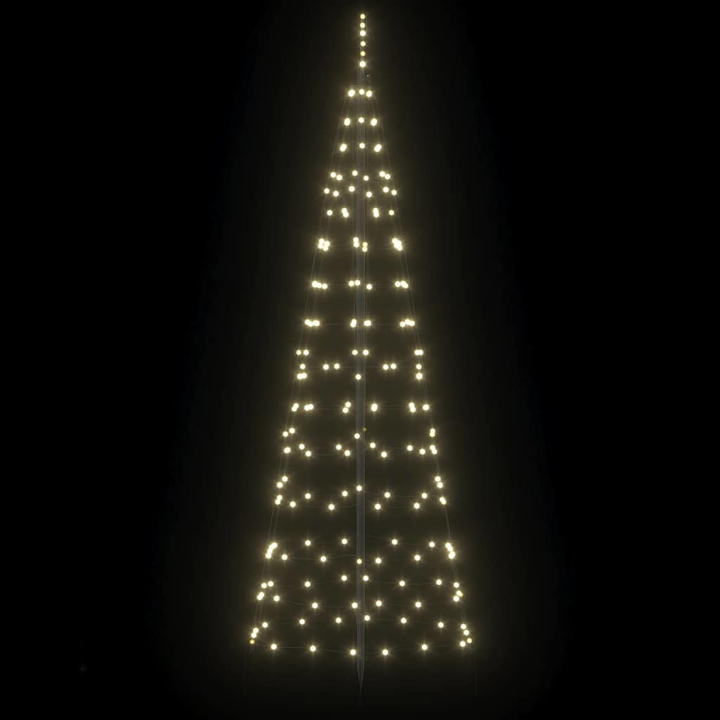 LED Weihnachtsbaum mit Erdspießen Warmes Weiß 250 cm Eisen