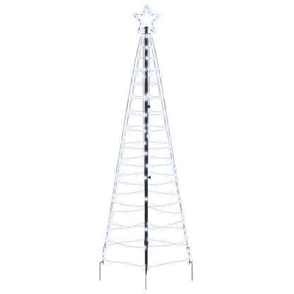 LED Weihnachtsbaum mit Erdspießen Kaltweiß 250 cm Eisen