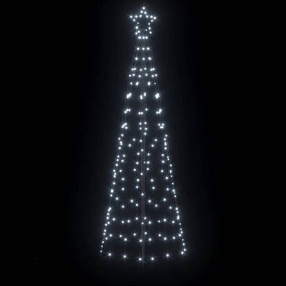 LED Weihnachtsbaum mit Erdspießen Kaltweiß 250 cm Eisen