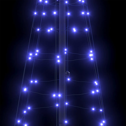 vidaXL LED Weihnachtsbaum mit Erdspießen Blau 250 cm Eisen