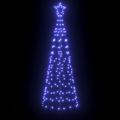 vidaXL LED Weihnachtsbaum mit Erdspießen Blau 250 cm Eisen