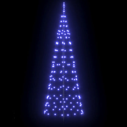 vidaXL LED Weihnachtsbaum mit Erdspießen Blau 250 cm Eisen